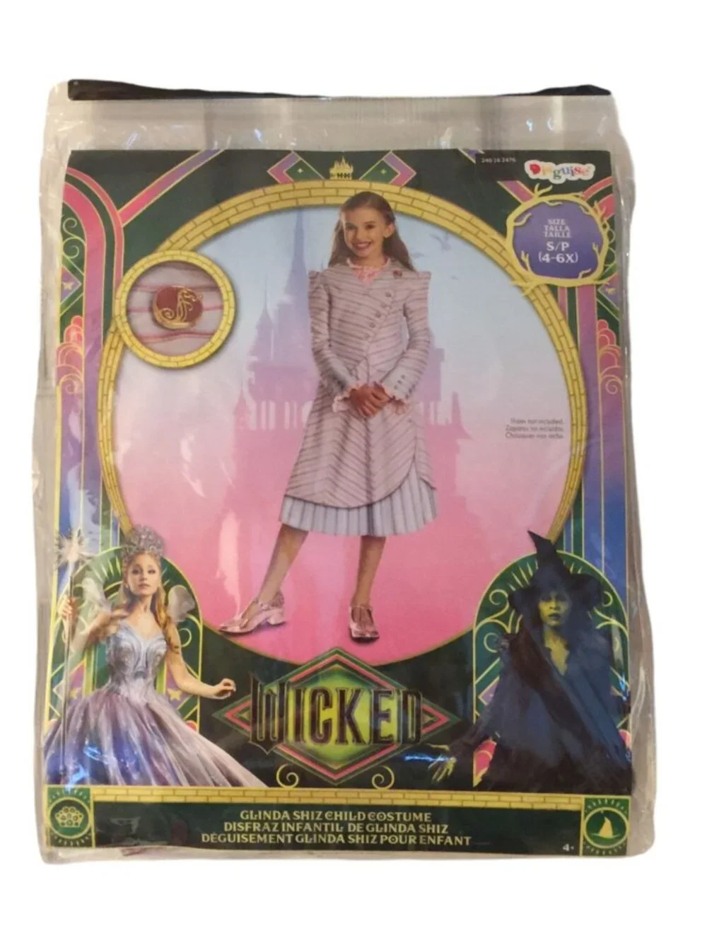 WICKED Glinda Child Costume Size Small 4-6X Dress